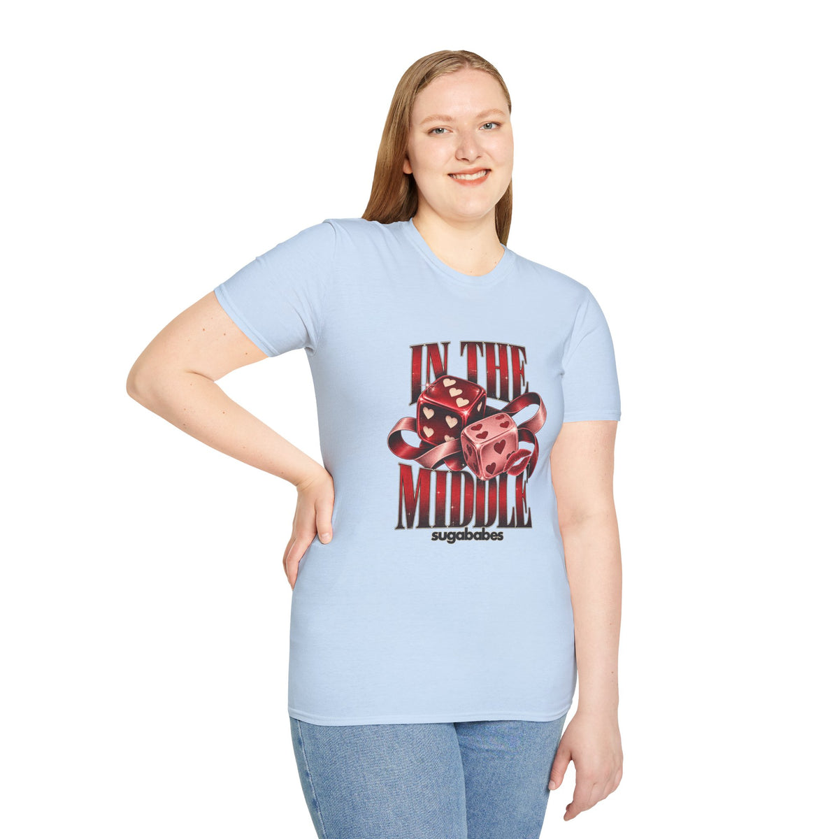 In The Middle | Sugababes | Retro Red Dice Graphic T Shirt
