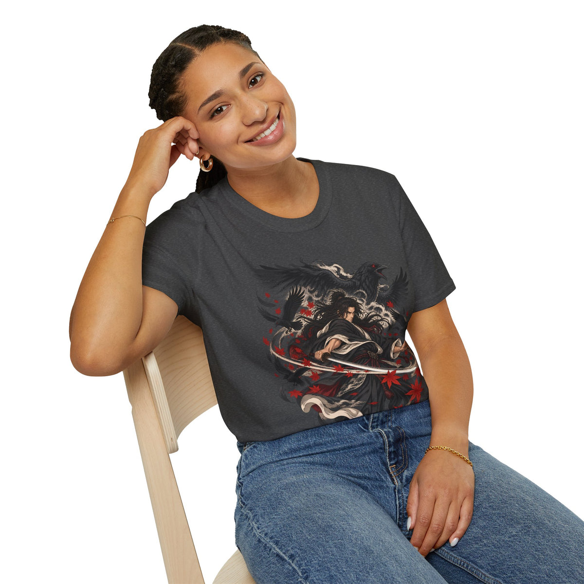 Raven Master | Japanese Samurai | Dark Fantasy T-Shirt