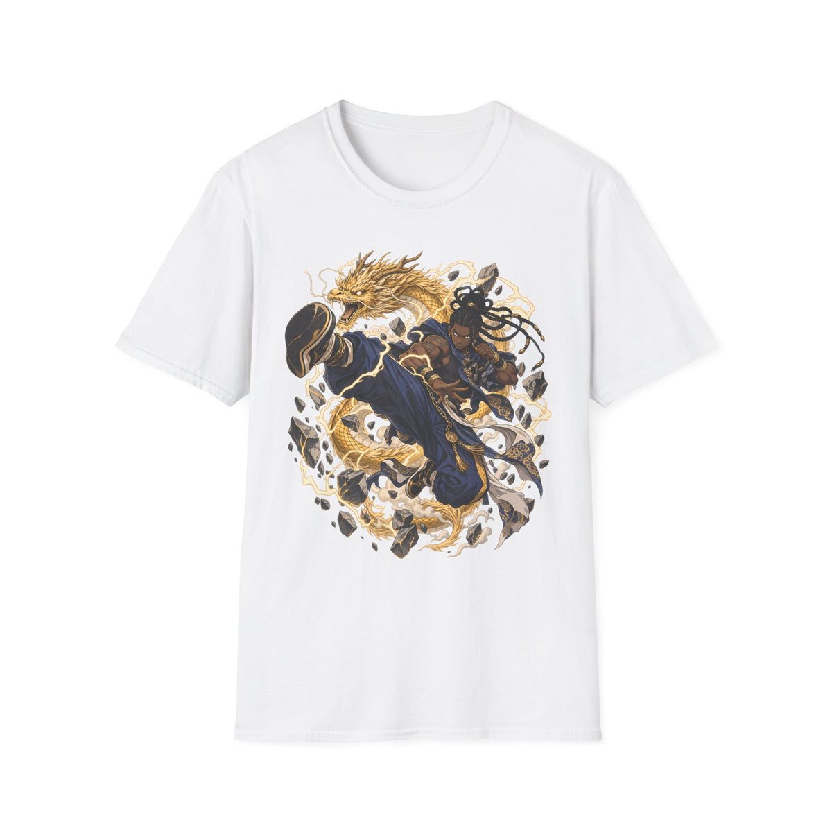 Golden Dragon | Ninja Dragon Kick | Martial Arts Warrior T Shirt