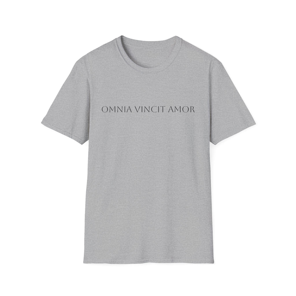 Omnia Vincit Amor T-Shirt — Minimal Latin Love Quote Tee