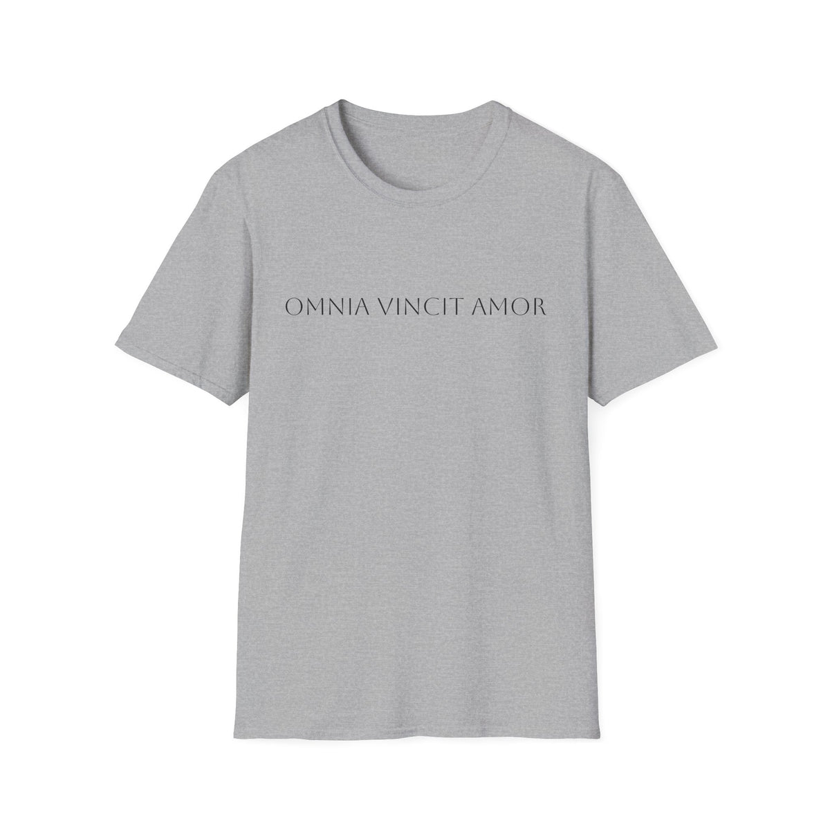 Omnia Vincit Amor T-Shirt — Minimal Latin Love Quote Tee