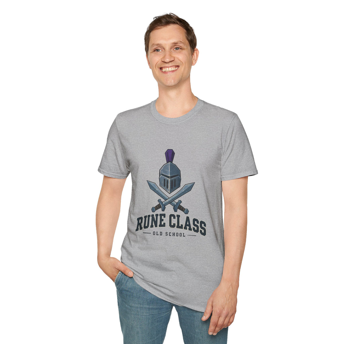 "Rune Class" OSRS / Runescape Inspired T-Shirt – Medieval Knight Helmet