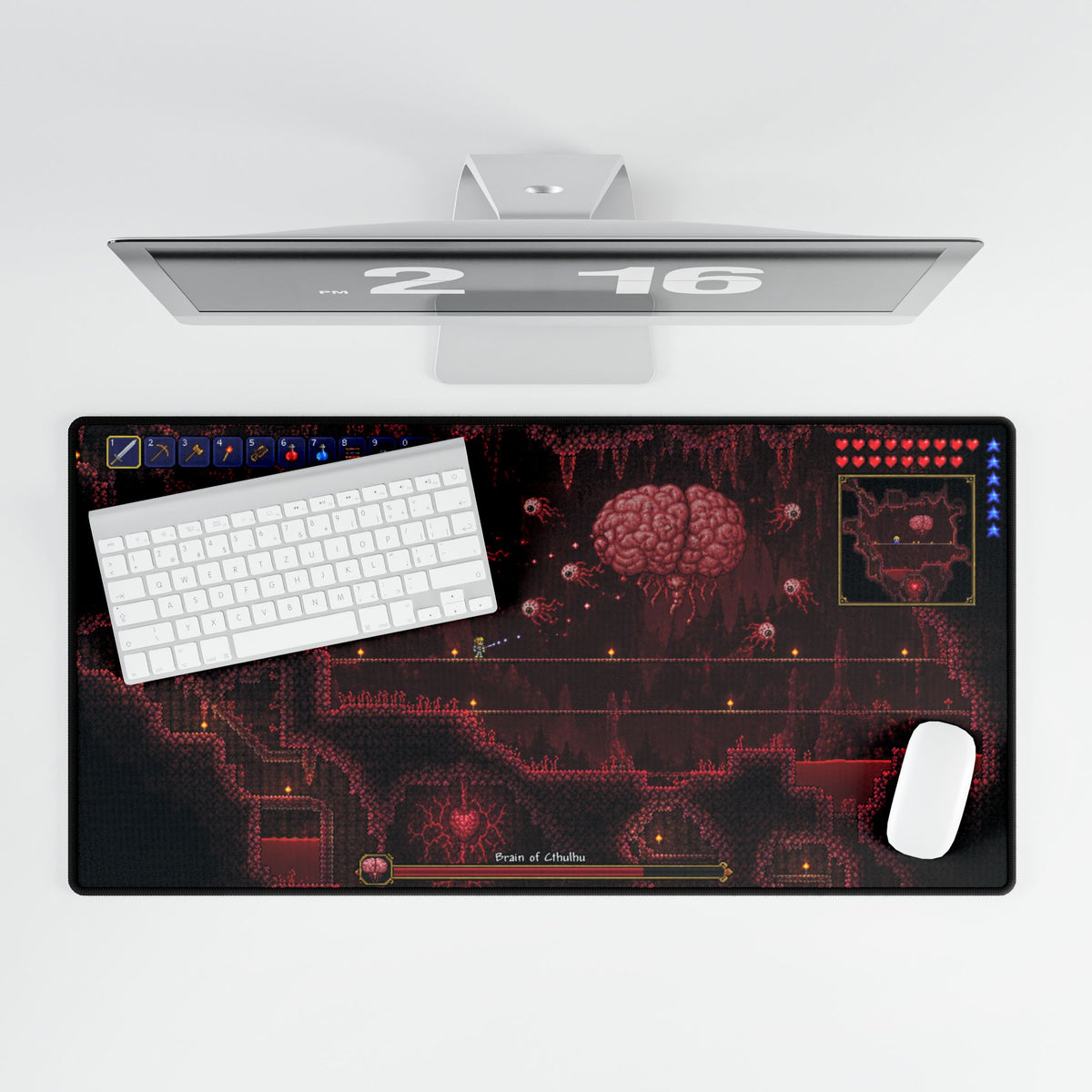 Terraria Desk Mat |  Crimson Boss Scene Mousepad