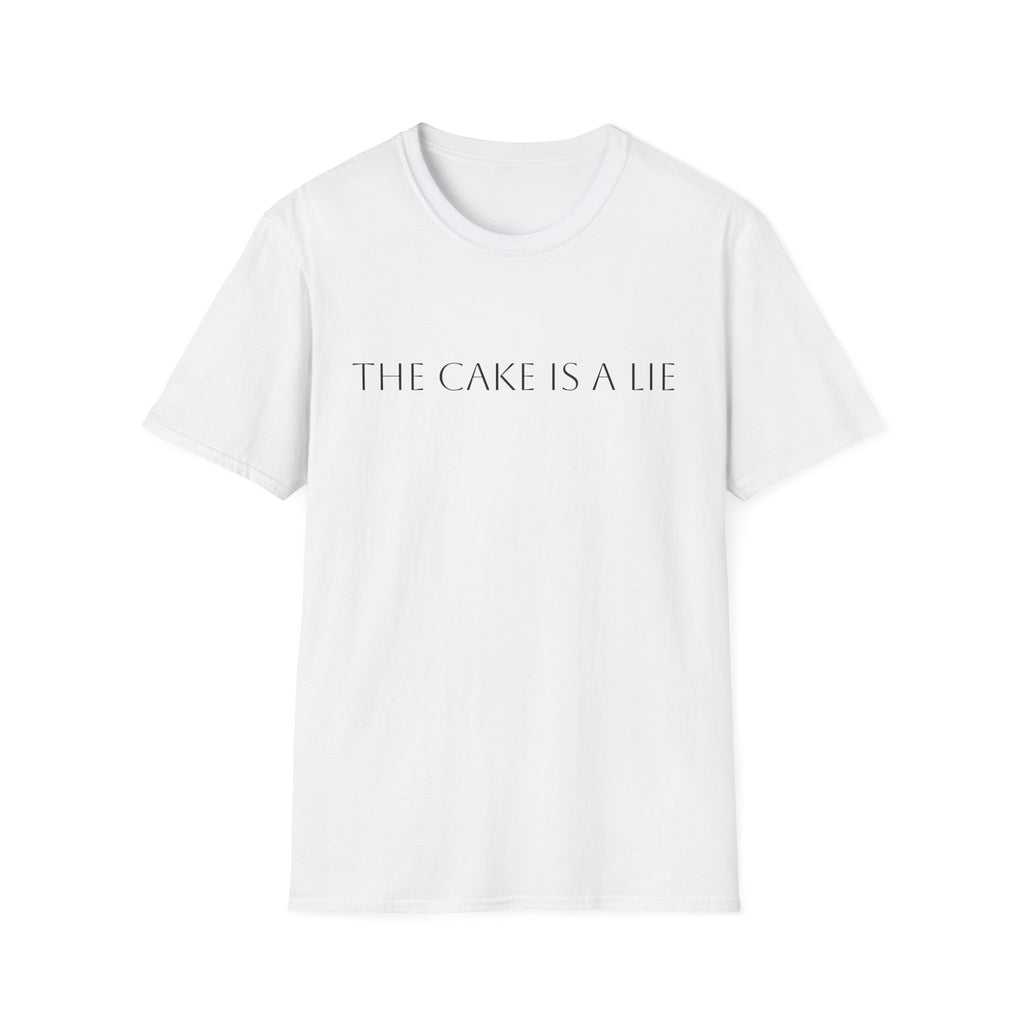 'The Cake Is A Lie' T-Shirt — Minimalist Gaming Quote Tee
