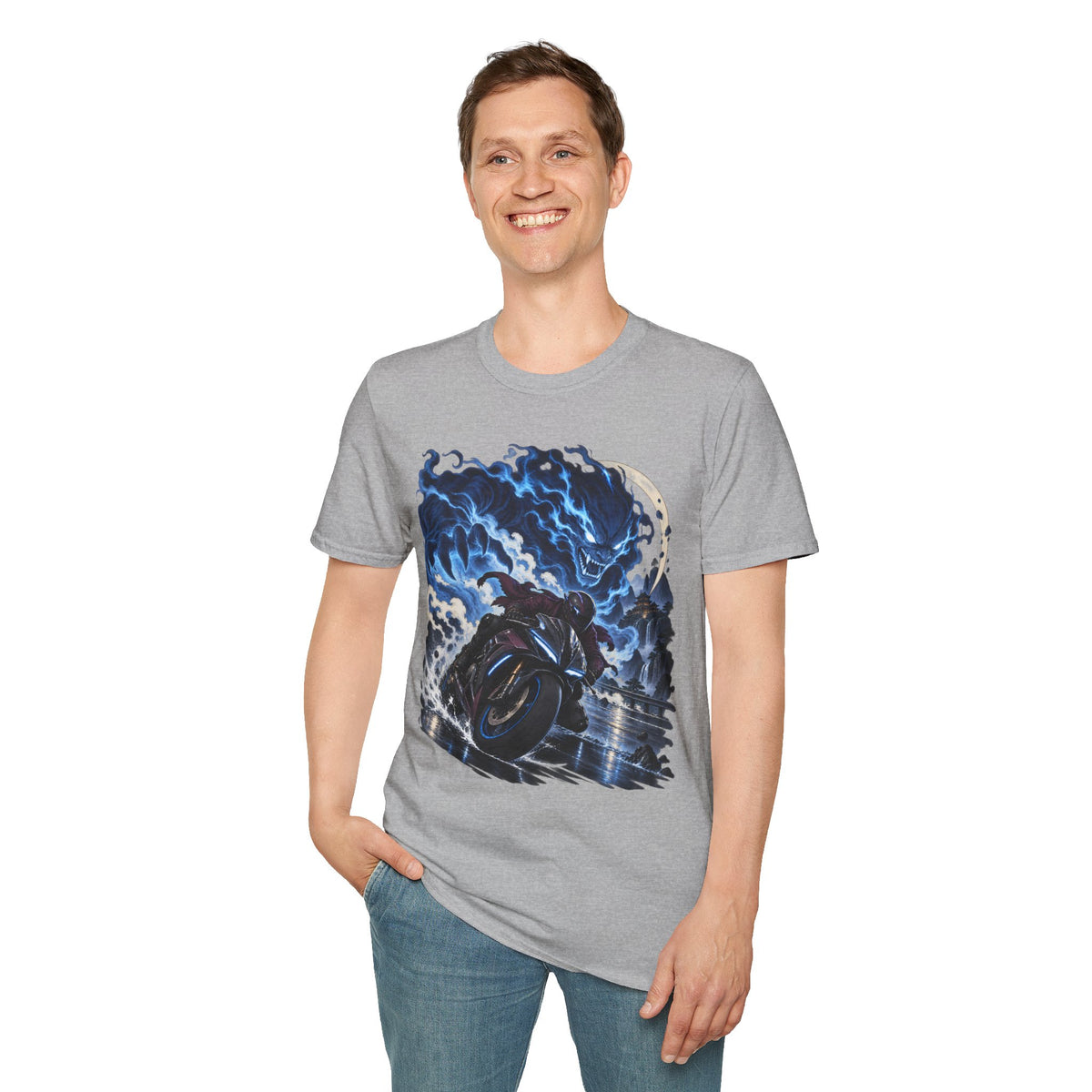 Demon of the Storm | Night Rider | Japanese Urban Motorcycle Tee