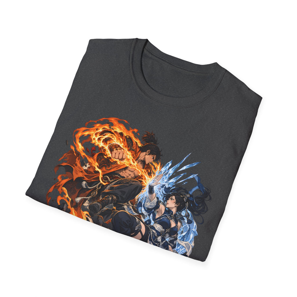 Elemental Battle | Fire vs Ice | Ninja Japanese Fantasy T-Shirt