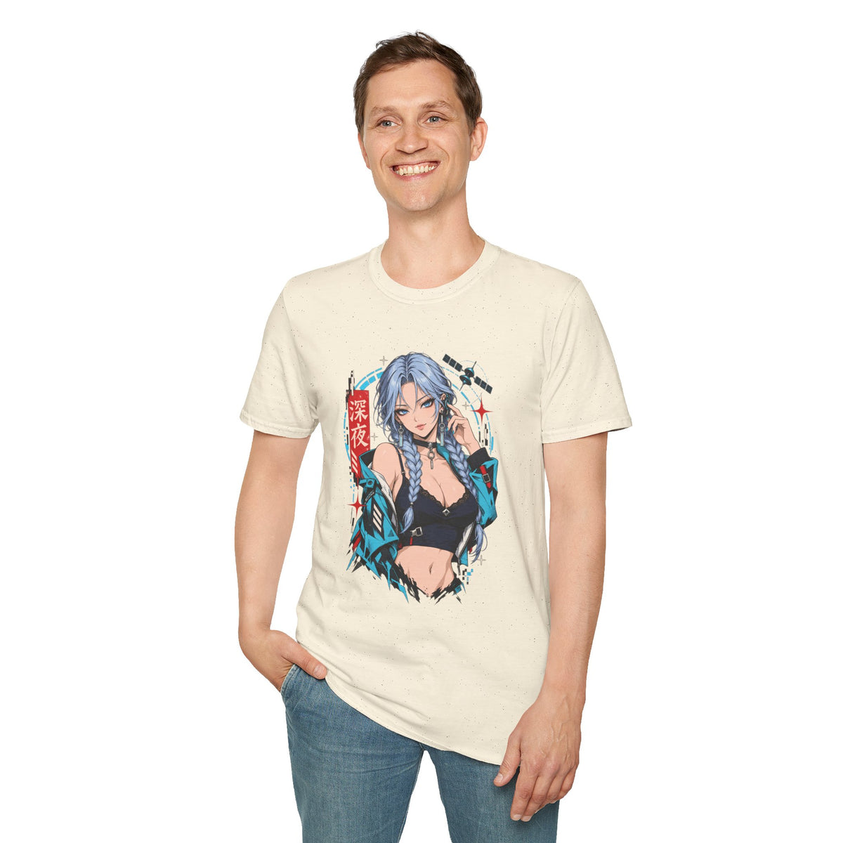 Ice | Sexy Anime Cyber Pin Up Girl Graphic T-Shirt