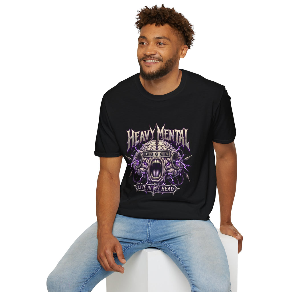 Heavy Mental T-Shirt | Live In My Head' Metal Graphic Tee