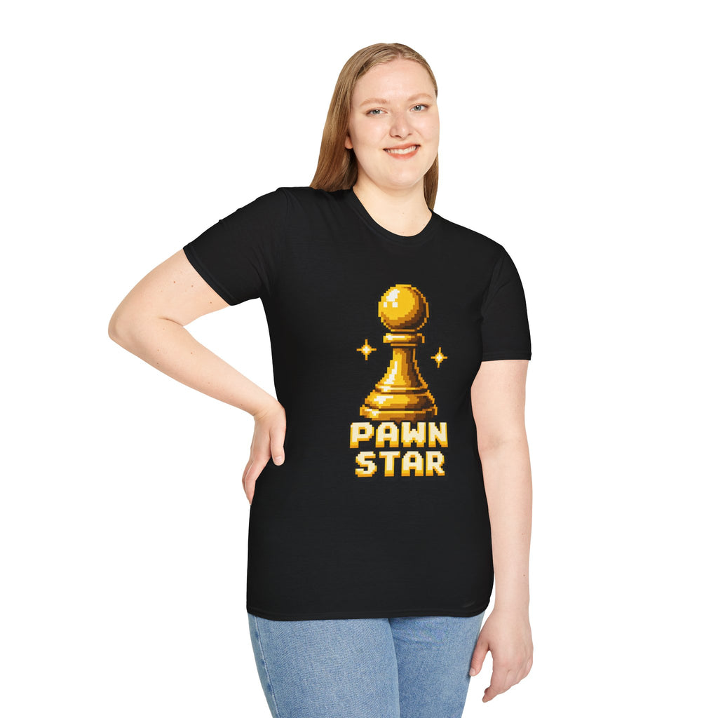 Chess Pawn Star | Retro Pixel Graphic Tee