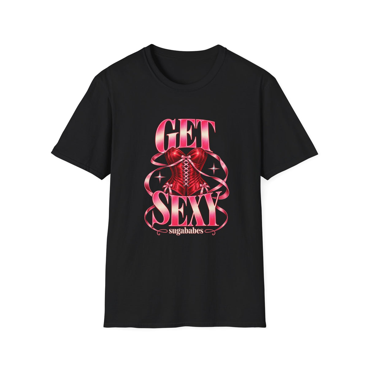 Get Sexy | Sugababes | Corset Retro Pink Y2K Vibe Graphic T Shirt