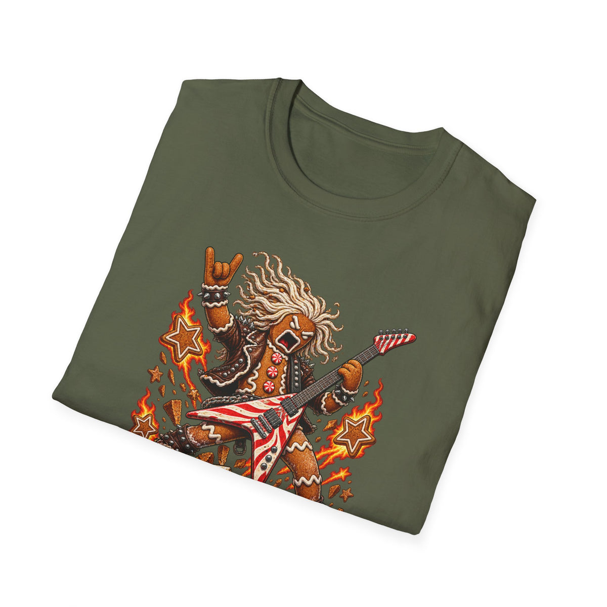 Gingerbread Headbangers | Christmas Funny Rock T-Shirt