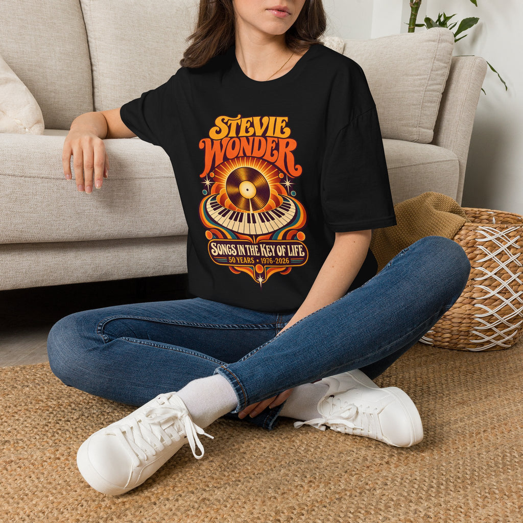 Stevie Wonder Retro Vinyl Tee - Songs In The Key Of Life Graphic T-Shirt