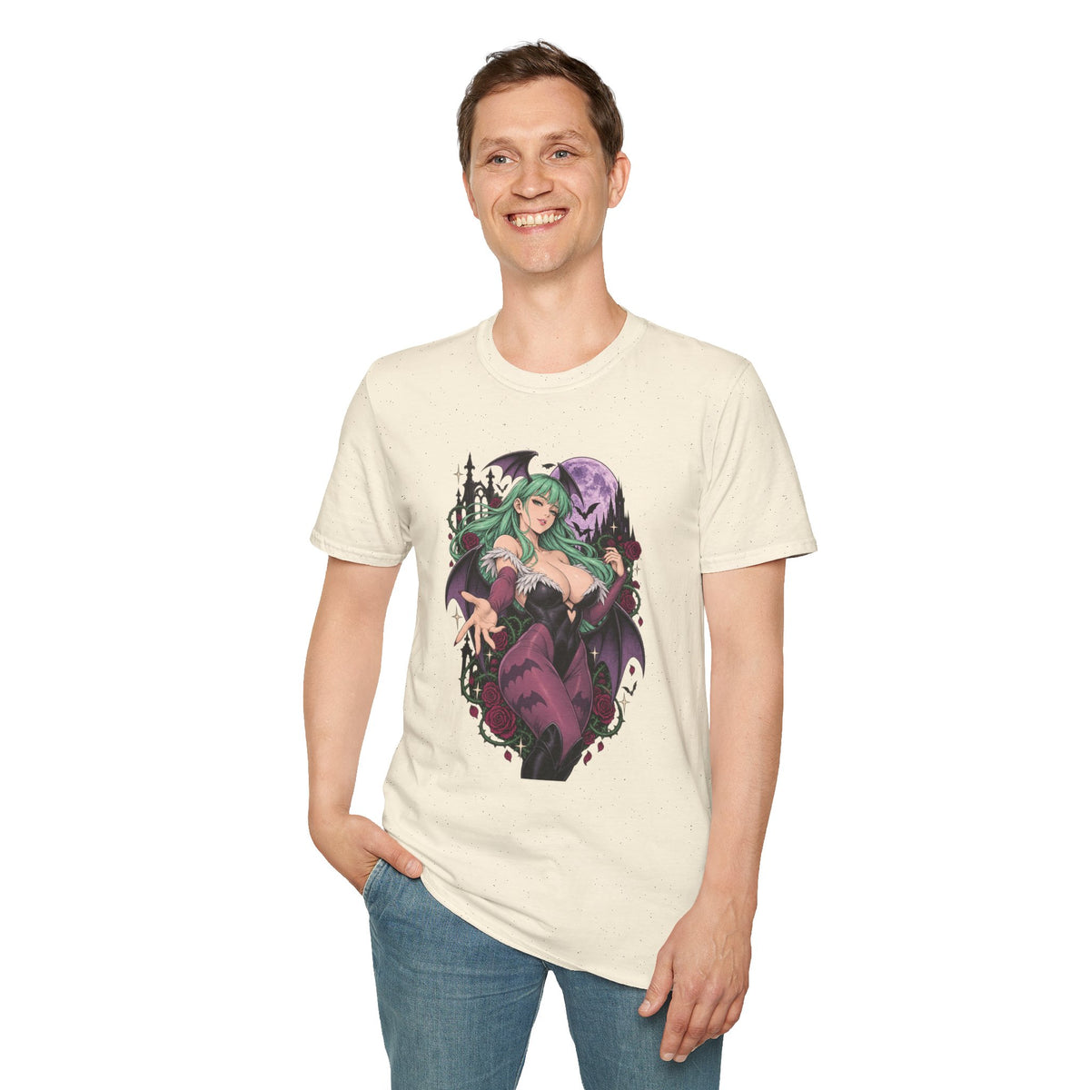 Morrigan | Sexy Succubus Pin Up Girl | Gothic Sorceress Halloween Gamer T-Shirt