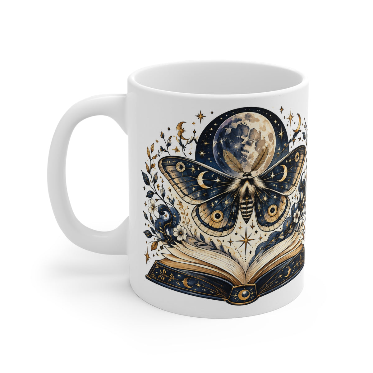 Moth & Moon | Book Readers Coffee Mug Gift (11oz)