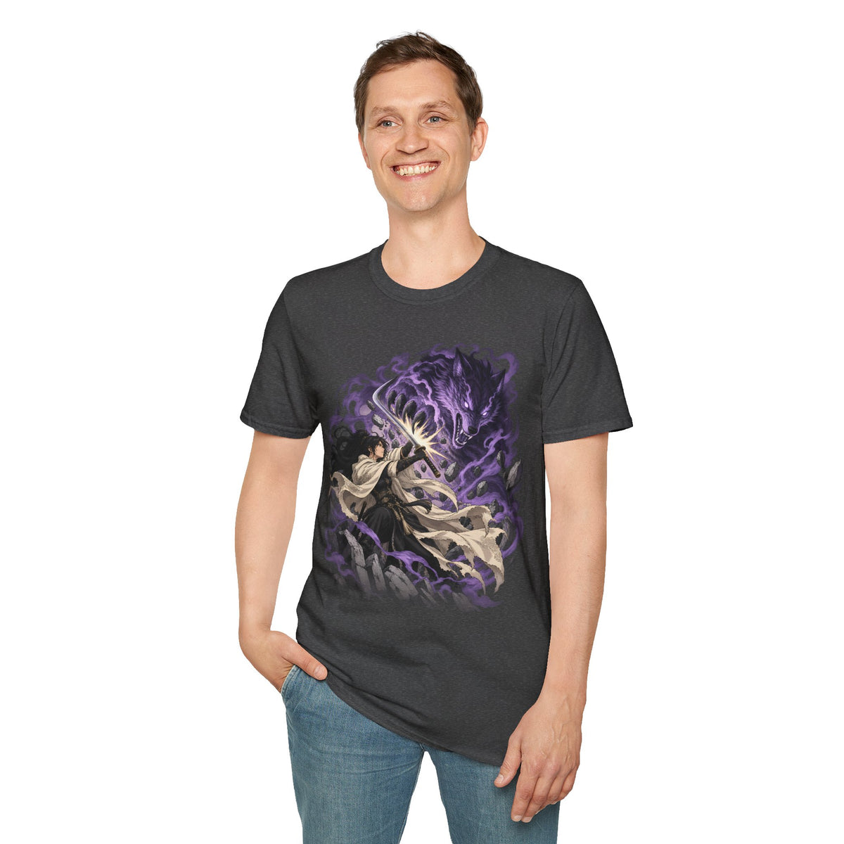 Trial of the Wolf | Samurai Anime Storm Warrior T-Shirt