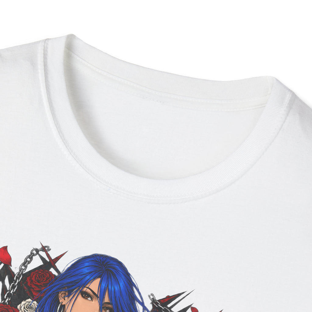 Blue Haired Rock Chick | Japanese Anime Style Pin-up Girl