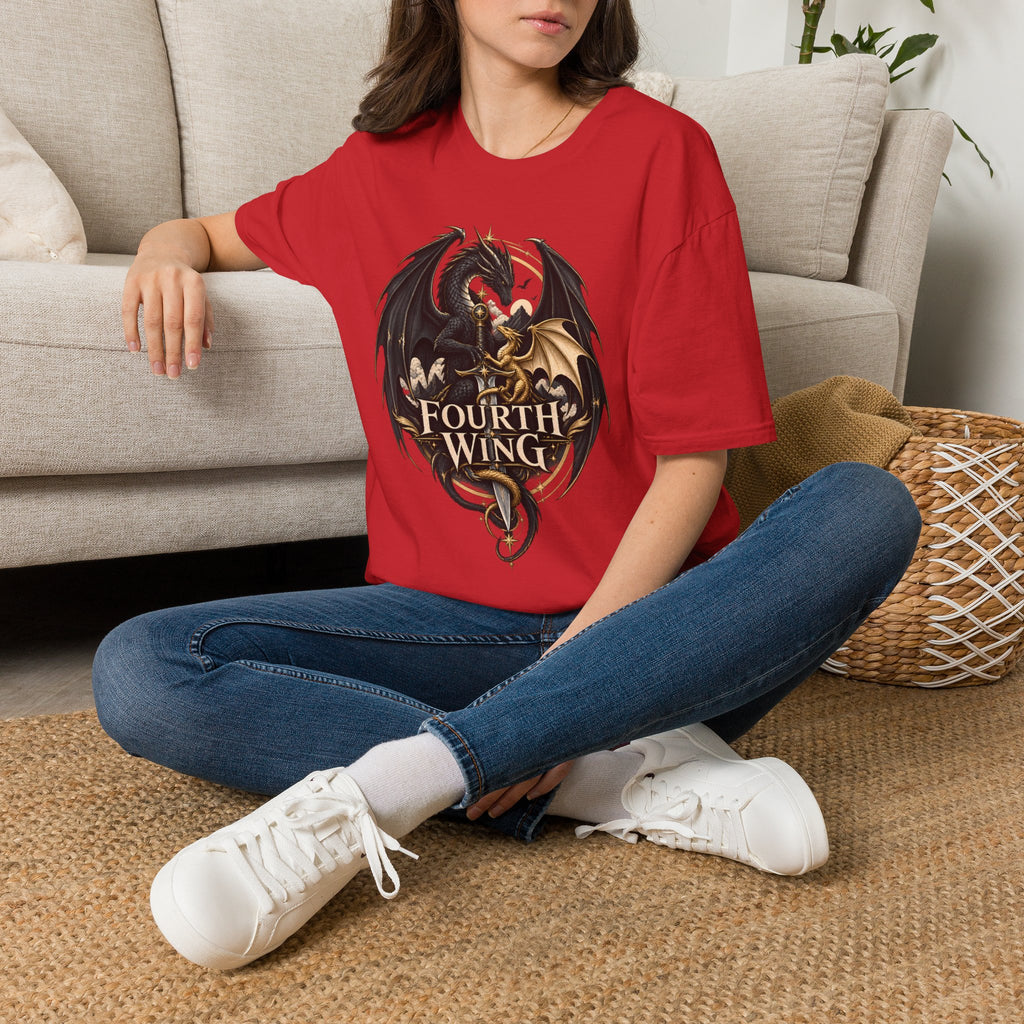 Fourth Wing | Book Inspired Dragon Logo | Fantasy Book T-Shirt