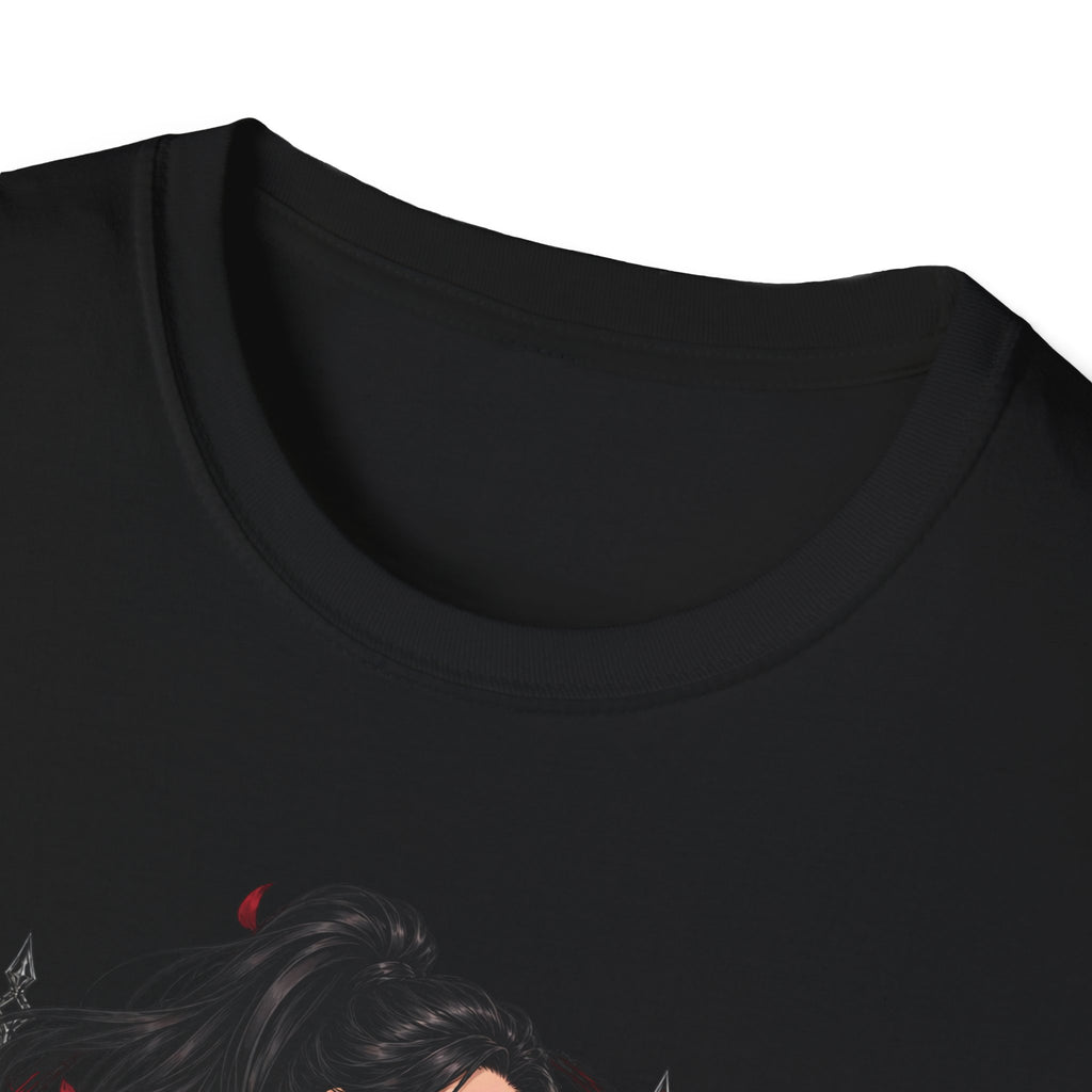 The Seducer | Sexy Black Haired Pony Tail Pin Up Girl Graphic Shirt