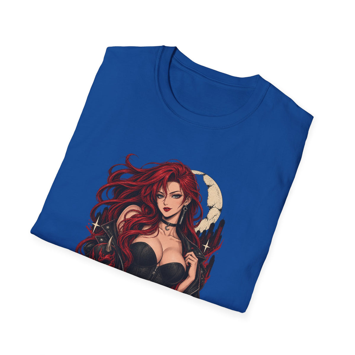 Crimson Dusk | Sexy Gothic Hannya Mask Pin up Woman T-Shirt