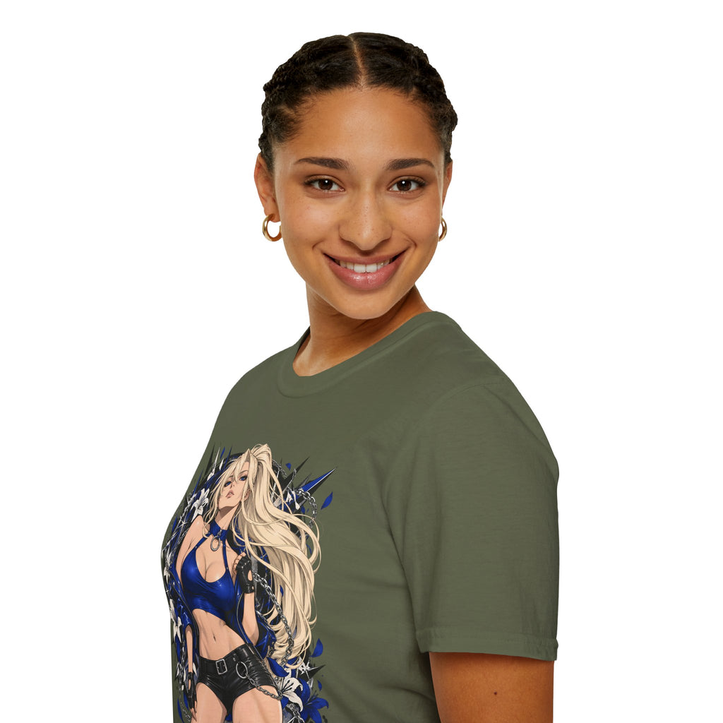 Electric Girl | Japanese Anime | Blonde Bombshell Pin Up Graphic Shirt
