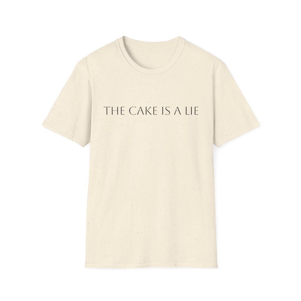'The Cake Is A Lie' T-Shirt — Minimalist Gaming Quote Tee