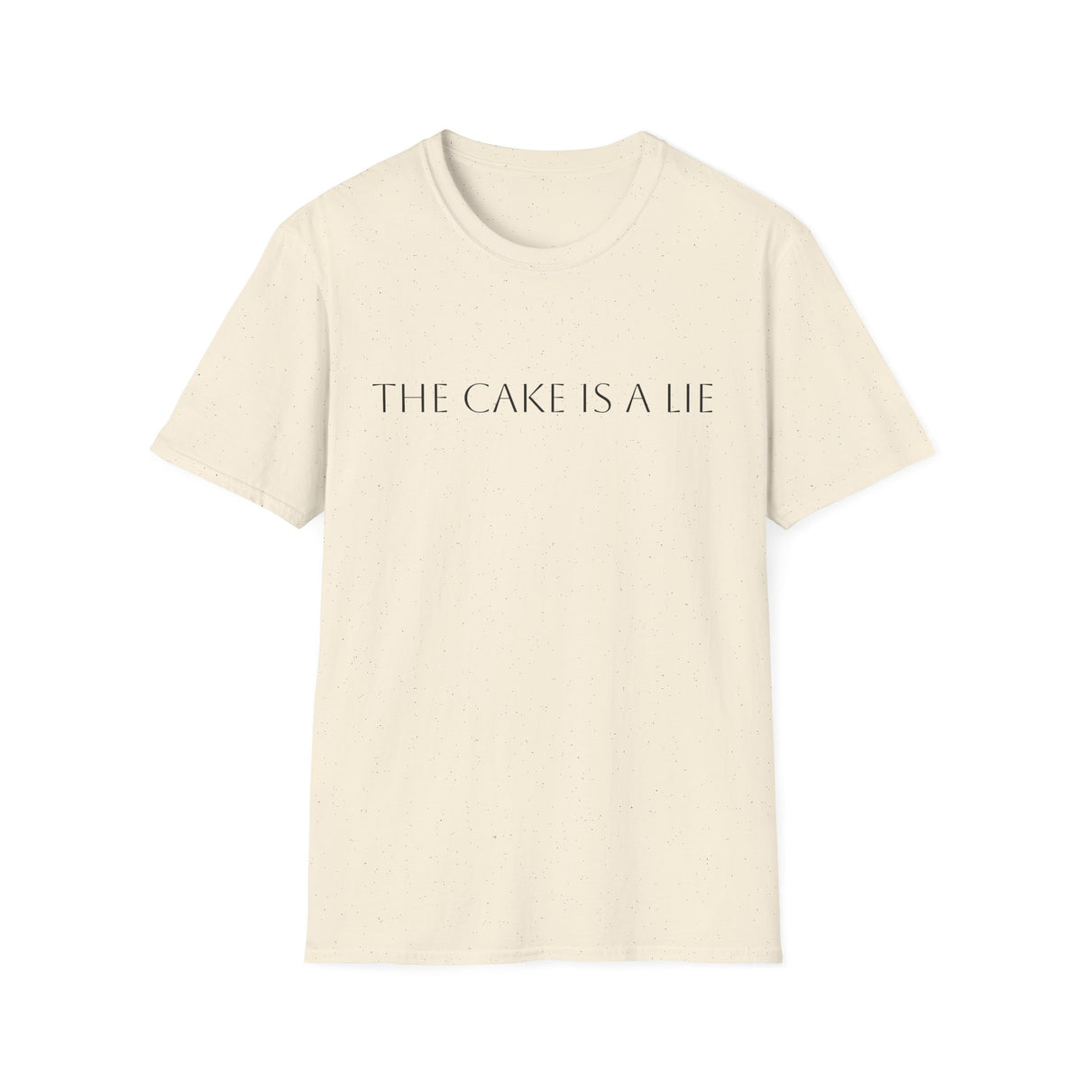 'The Cake Is A Lie' T-Shirt — Minimalist Gaming Quote Tee
