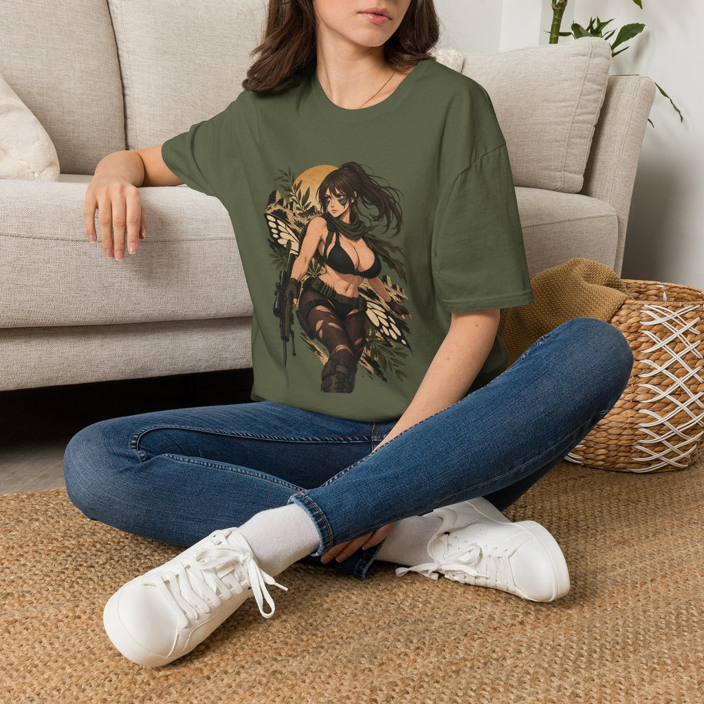 Quiet | Sexy Metal Gear Pin Up Girl | Anime Style Sniper Girl T-Shirt