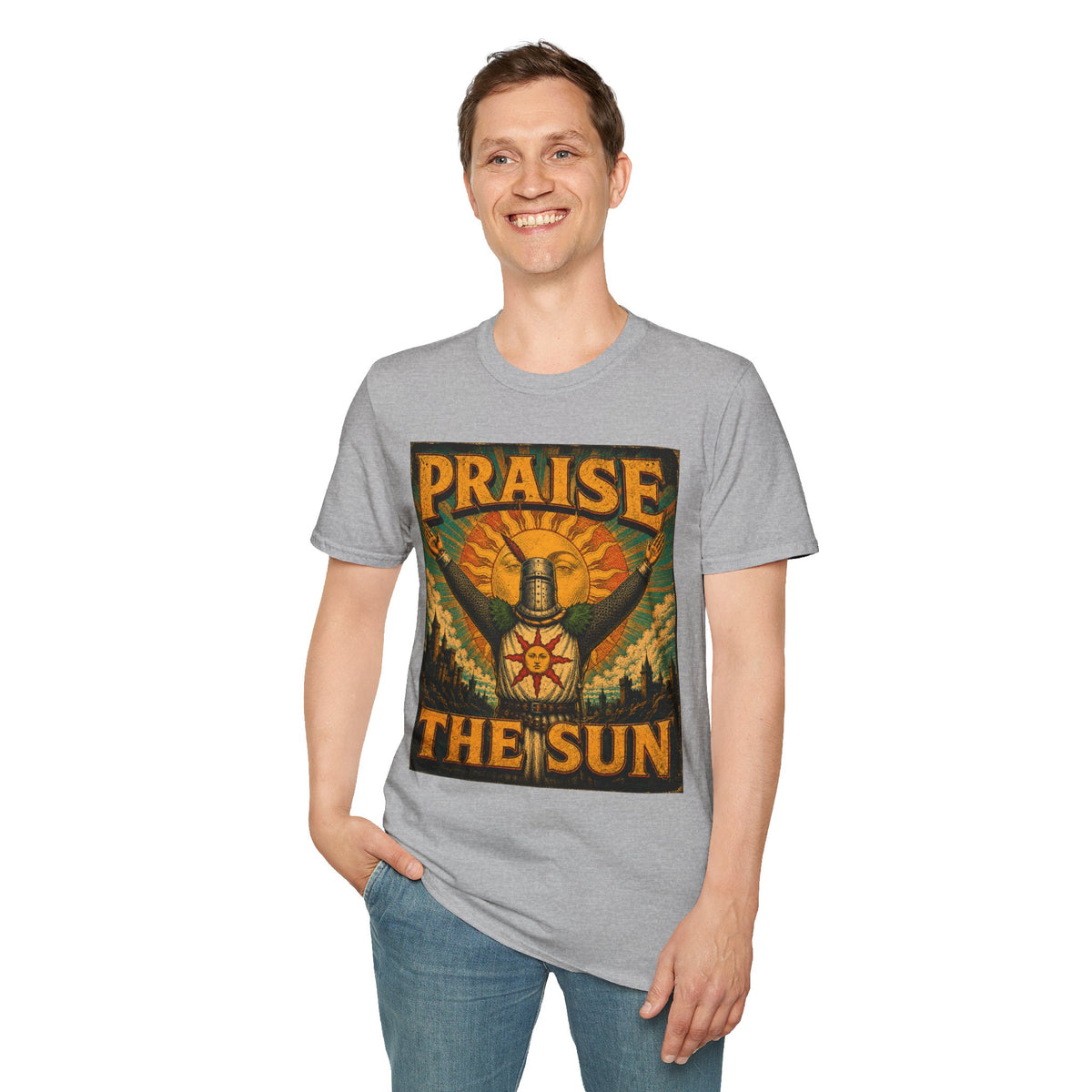 Praise the Sun T-Shirt — Dark Souls-Inspired Gaming Tee