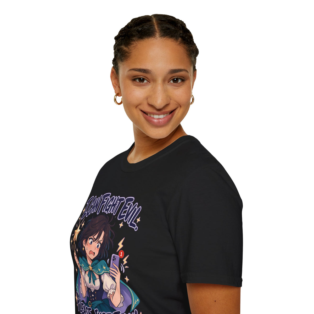 Working Witch | I Can Fight Evil, Please Just Email | Cute Anime T Shirt