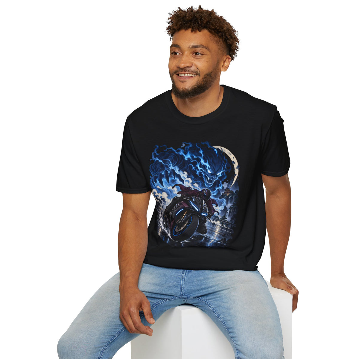 Demon of the Storm | Night Rider | Japanese Urban Motorcycle Tee