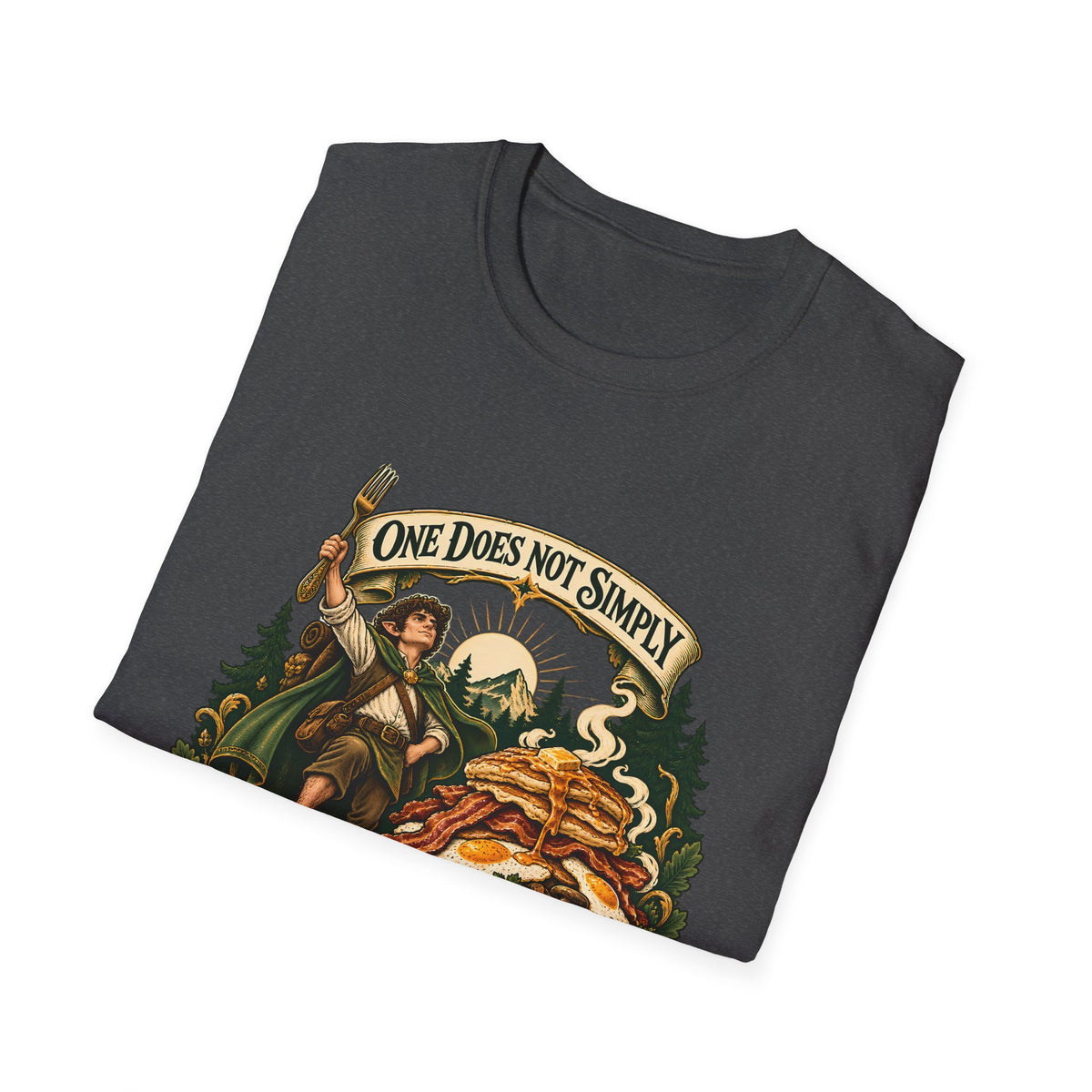 One Does Not Simply Skip Second Breakfast | Funny Hobbit Breakfast Graphic