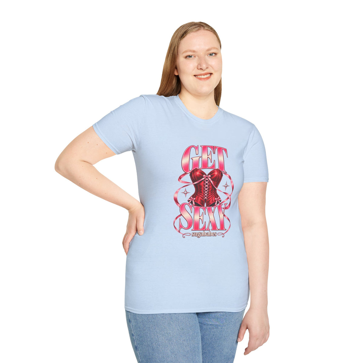 Get Sexy | Sugababes | Corset Retro Pink Y2K Vibe Graphic T Shirt