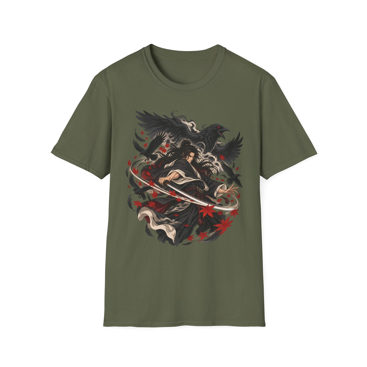 Raven Master | Japanese Samurai | Dark Fantasy T-Shirt