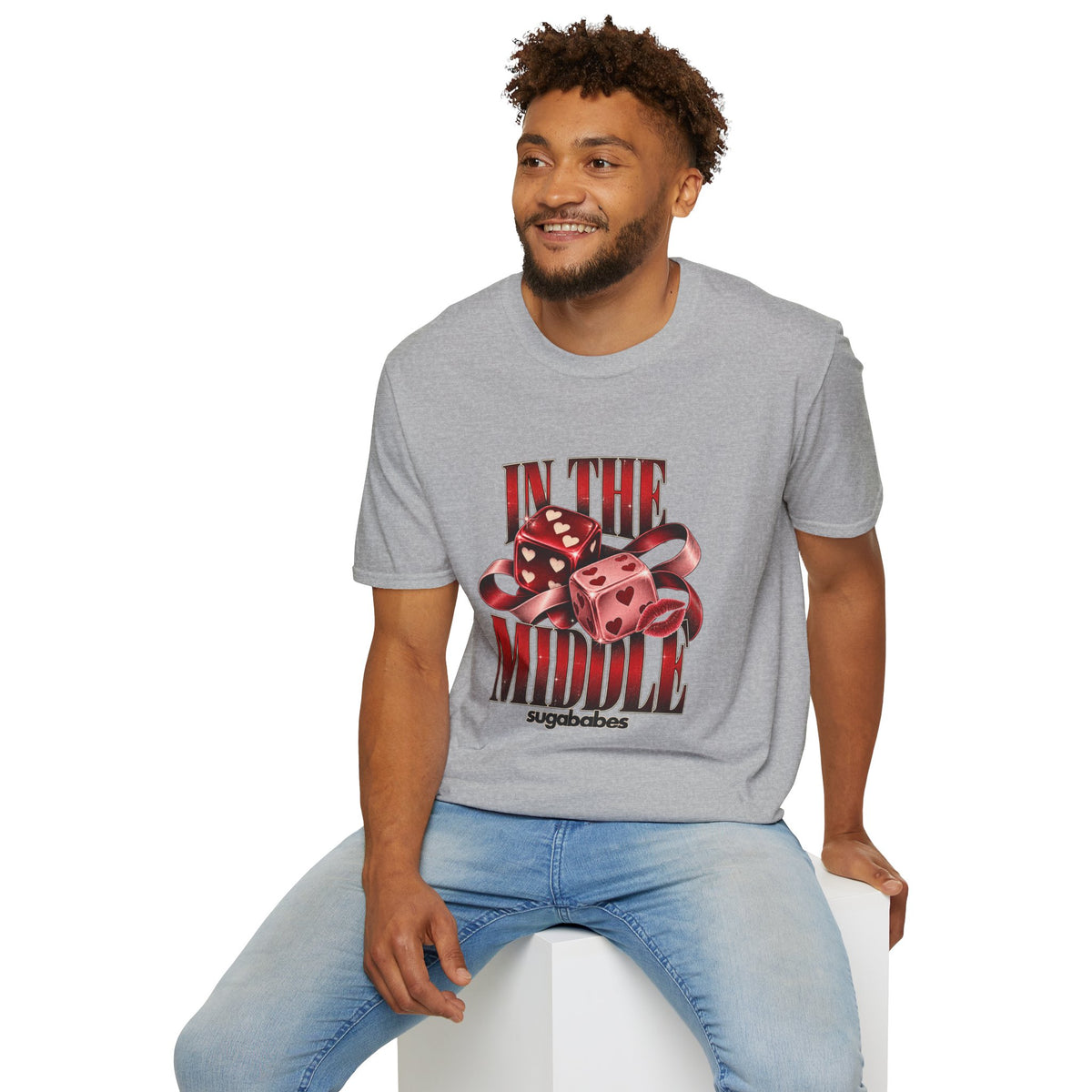 In The Middle | Sugababes | Retro Red Dice Graphic T Shirt