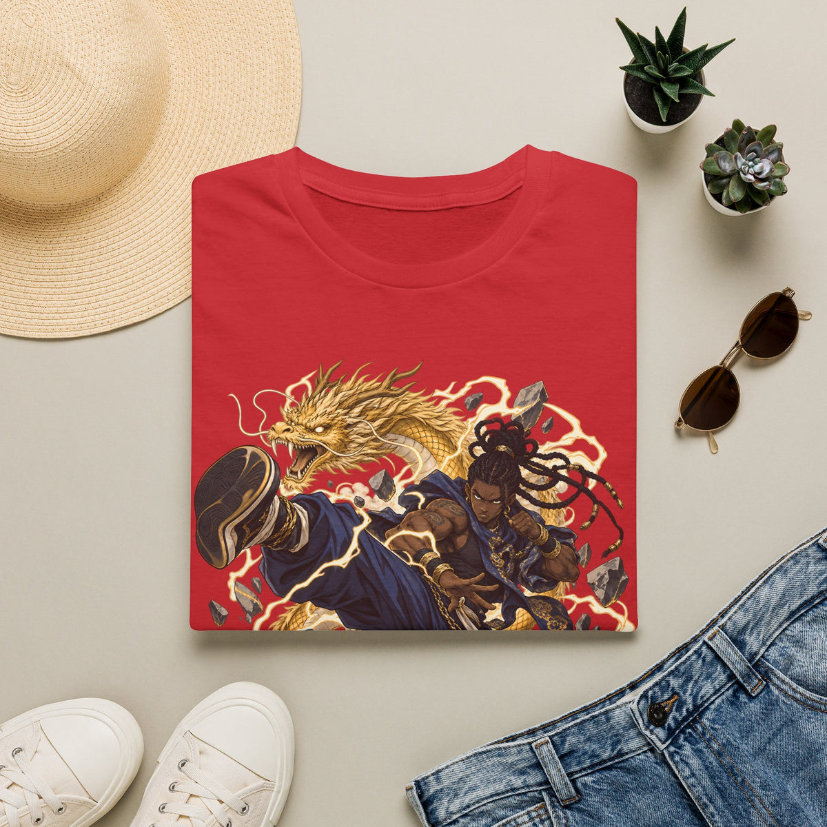 Golden Dragon | Ninja Dragon Kick | Martial Arts Warrior T Shirt