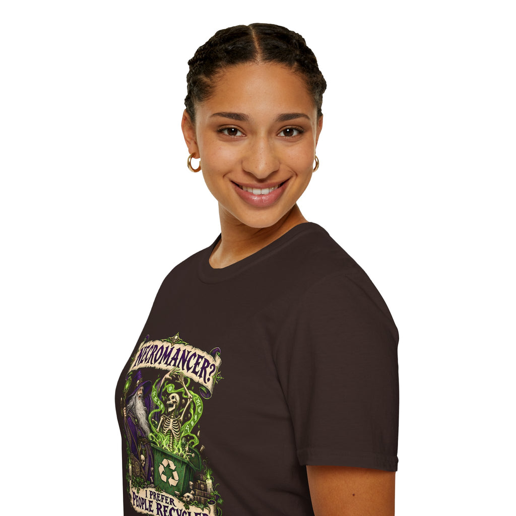 Necromancer? I Prefer People Recycler T-Shirt | Funny Gothic Halloween Tee