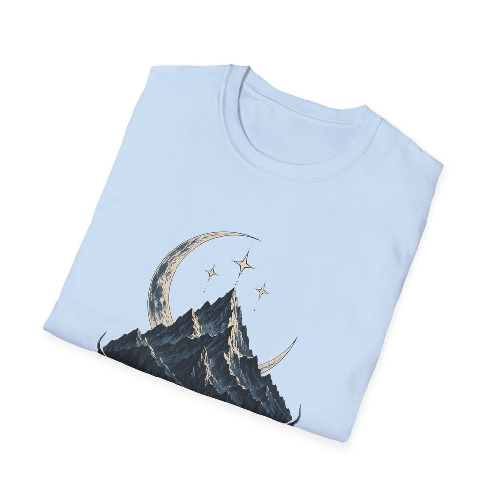 Night Court Mountain | ACOTAR Book Crescent Moon & Stars Graphic