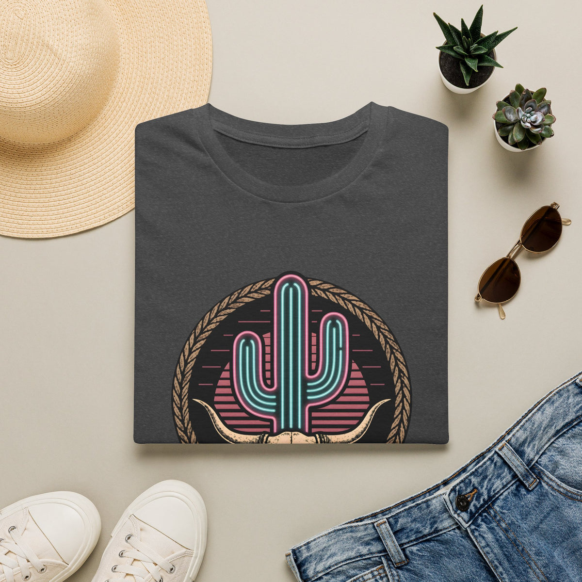 Cool as a Cactus - Summer Cactus / Skull T-Shirt