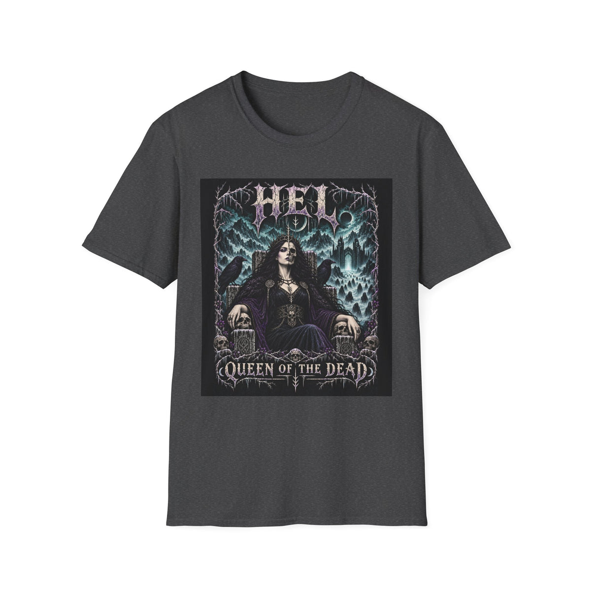 Hel Queen of the Dead T-Shirt — Gothic Metal Band Art Tee