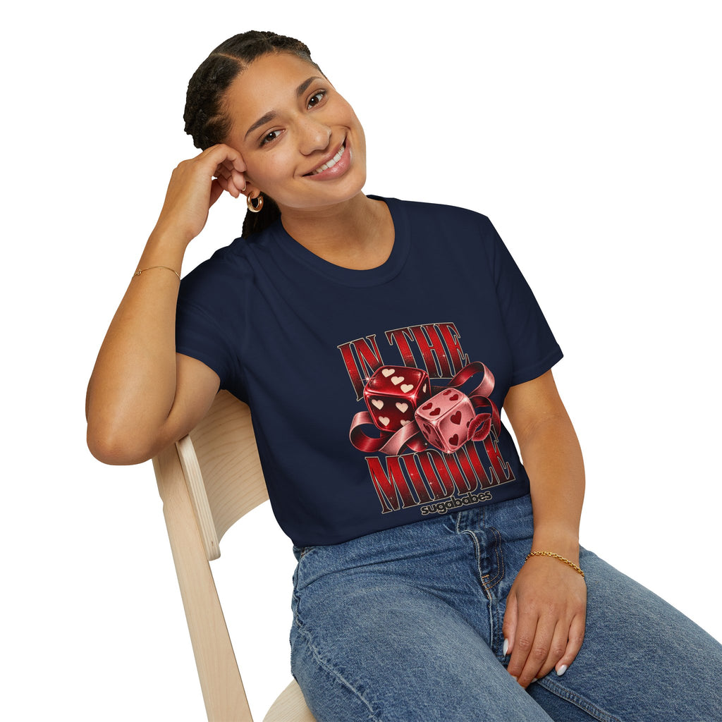 In The Middle | Sugababes | Retro Red Dice Graphic T Shirt