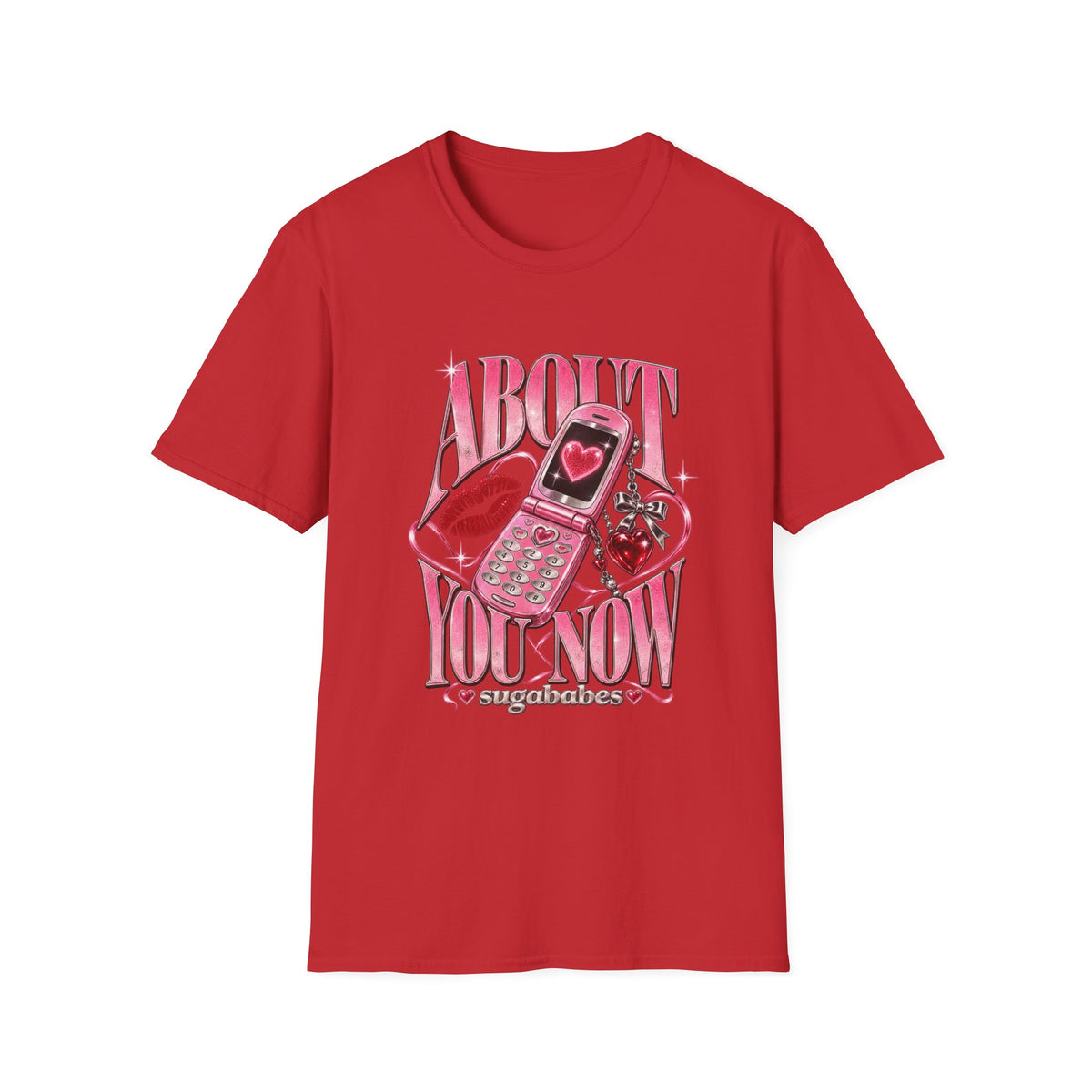 About You Now | Sugababes | Y2K Pink Phone & Heart Vintage Vibe Graphic T Shirt