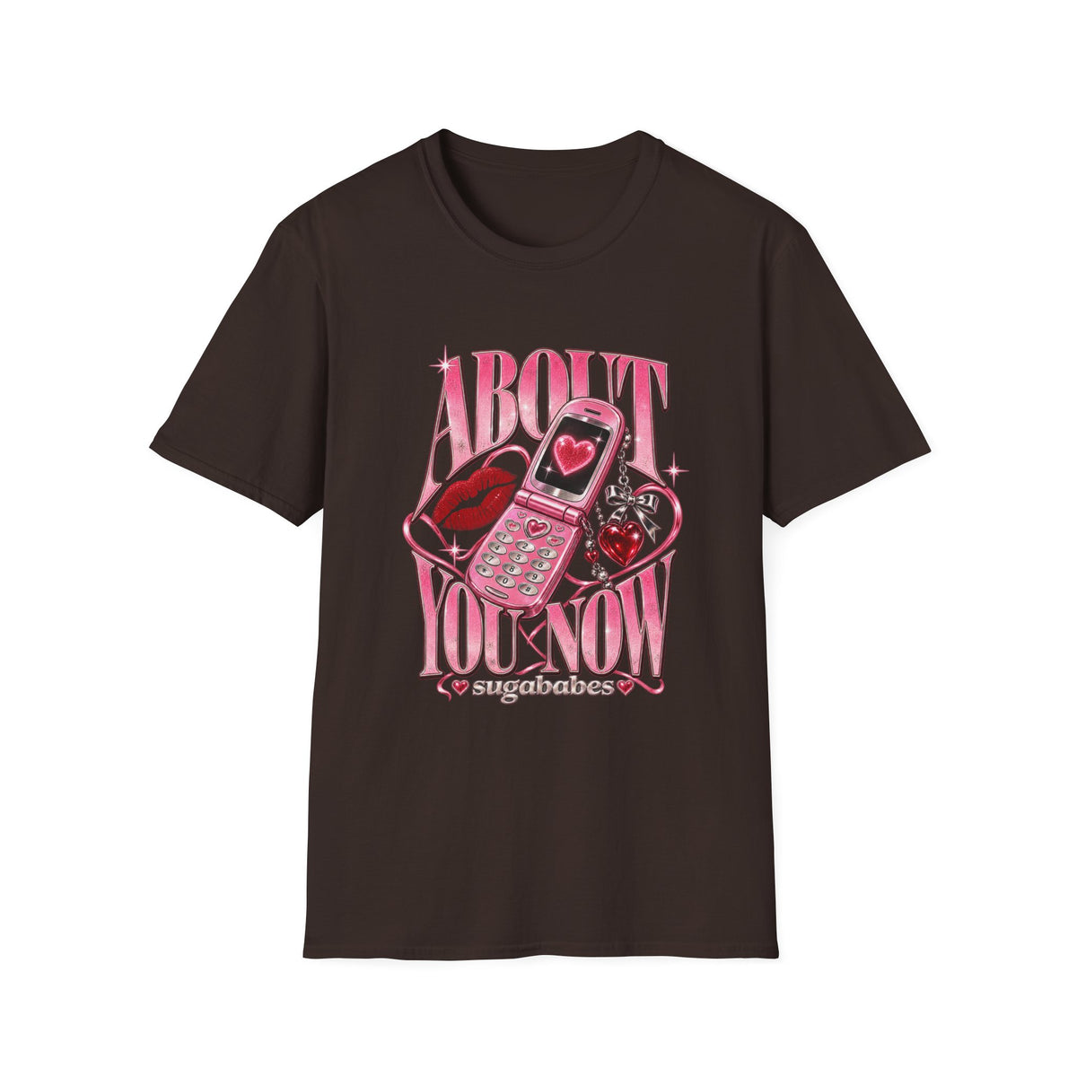 About You Now | Sugababes | Y2K Pink Phone & Heart Vintage Vibe Graphic T Shirt