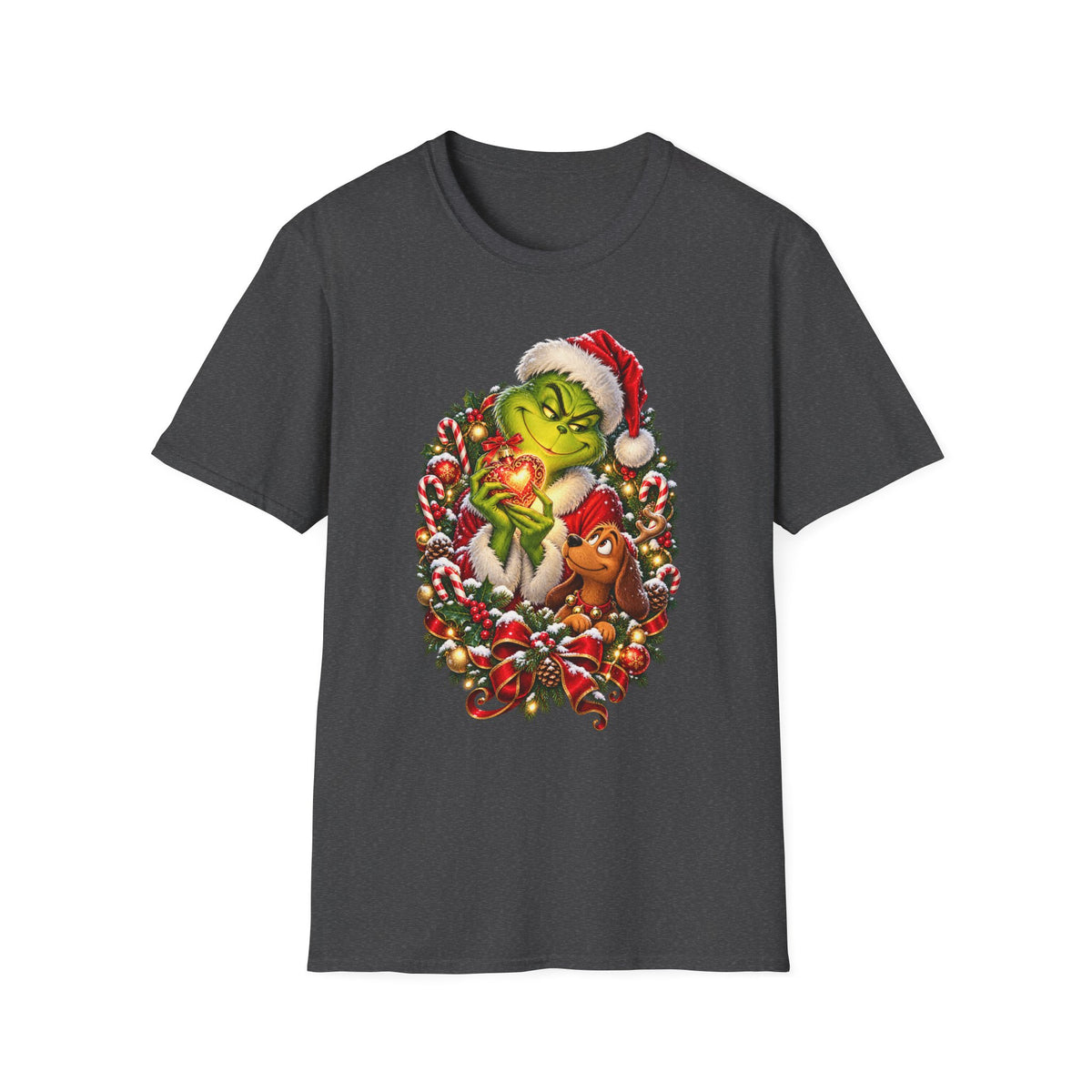 Grinch Heart | Christmas Holiday Grinch T-Shirt