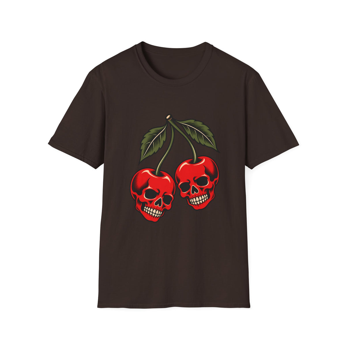 Skull Cherries | Tattoo Style | Gothic Cherry Graphic Tee