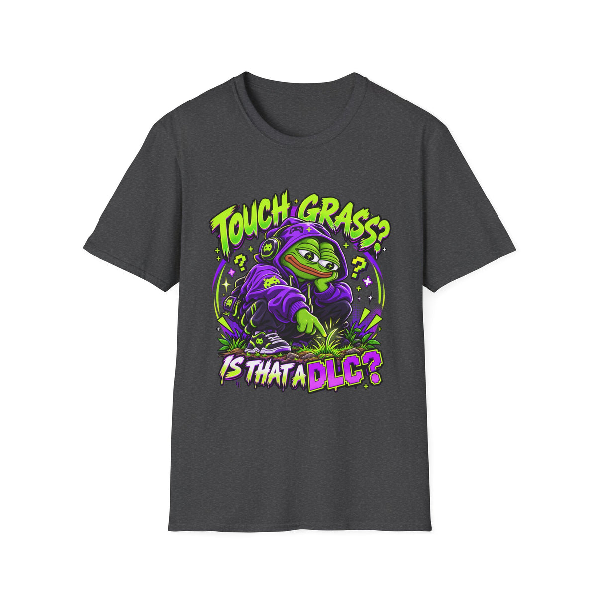 Touch Grass? Is That A DLC? Gaming Frog Graphic T-Shirt