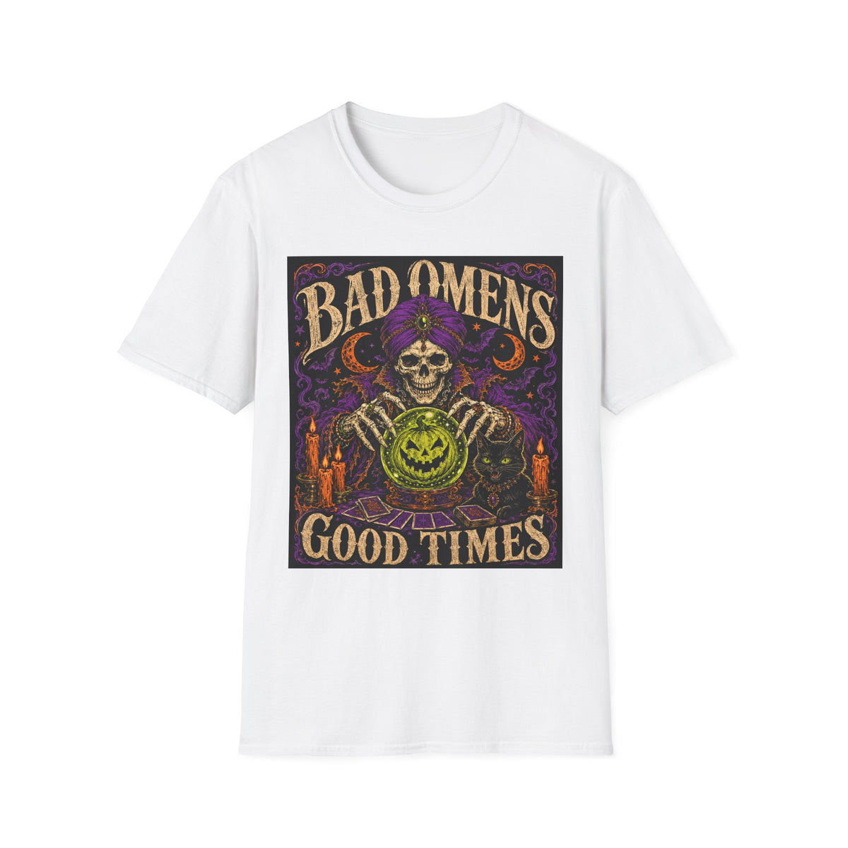 Bad Omens Skull T-Shirt — Retro Gothic Halloween Tee