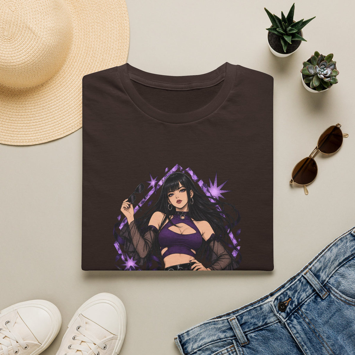 Violet | Japanese Anime Style Sexy Pin Up Girl Shirt