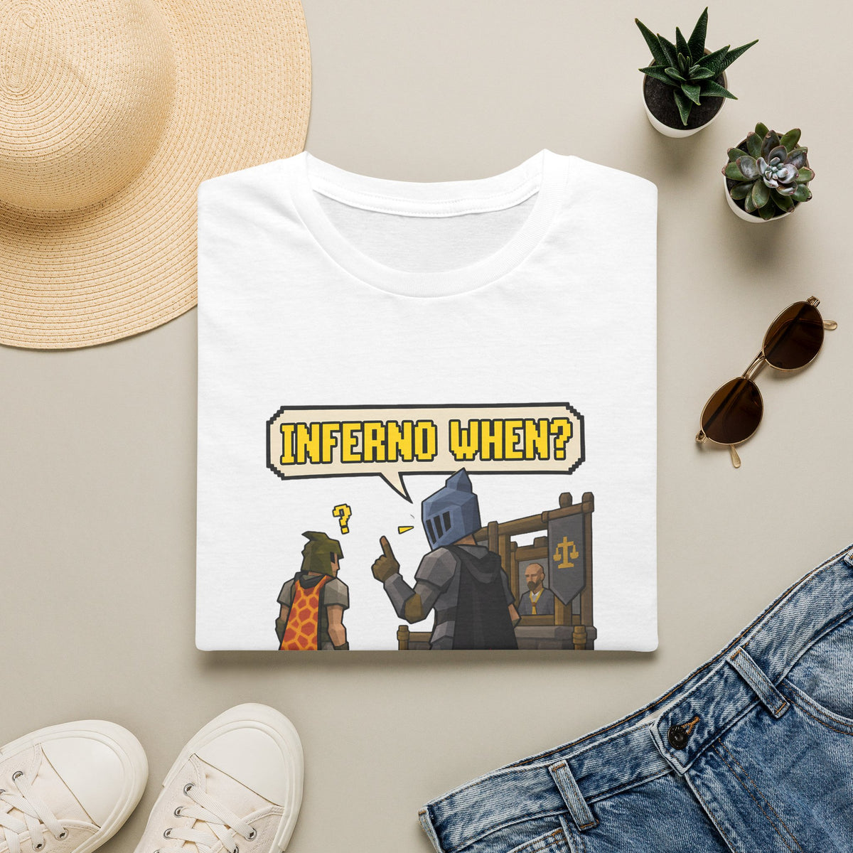 Inferno When? RuneScape Humor T-Shirt - Zuk KC Count Gaming Tee