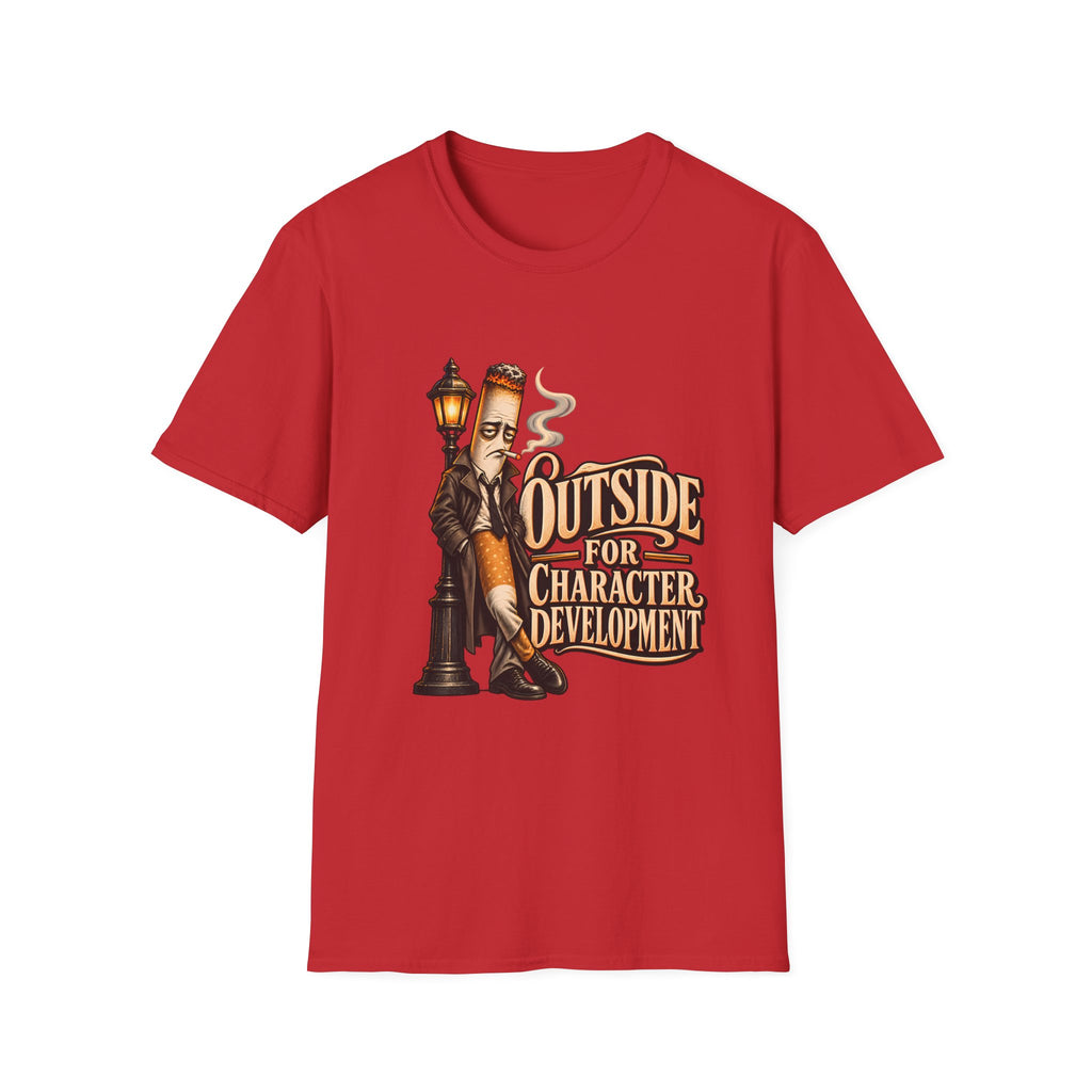 Outside for Character Development | Humorous Vintage Cigarette Graphic