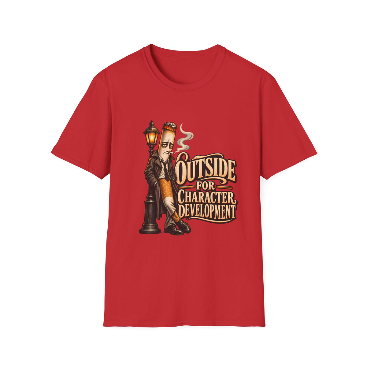 Outside for Character Development | Humorous Vintage Cigarette Graphic